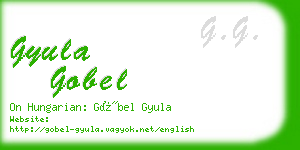 gyula gobel business card